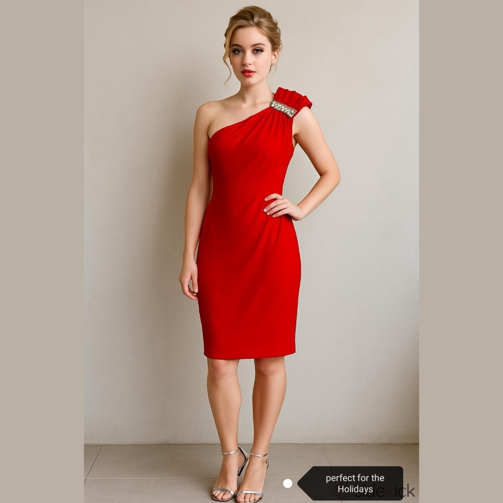 Host PICK NWT festive Cleo red dress crystal  size 6